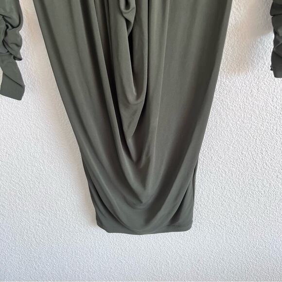 Alice + Olivia Olive Green Keyhole Mini Dress - Picture 5 of 15